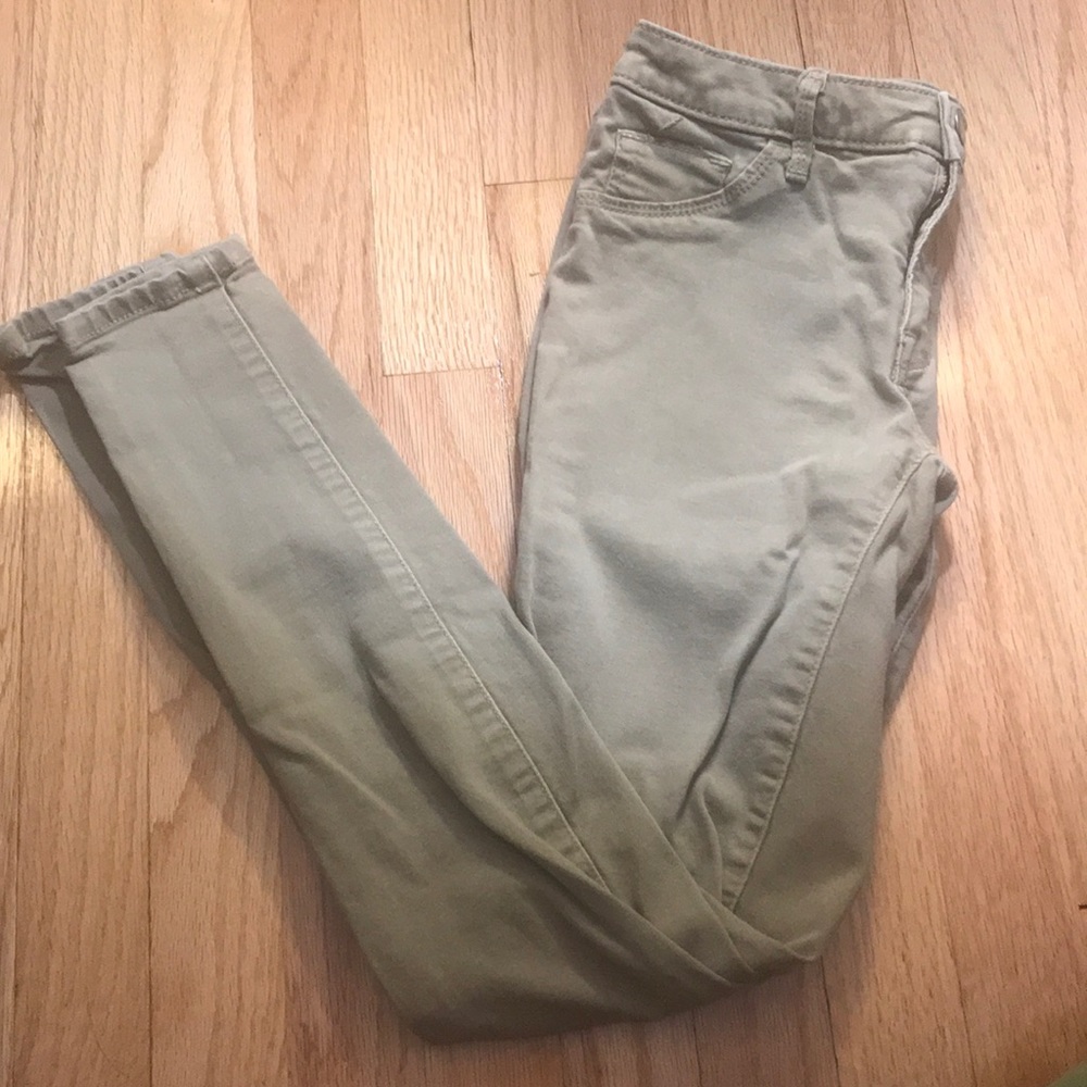 Khaki super skinny jeans